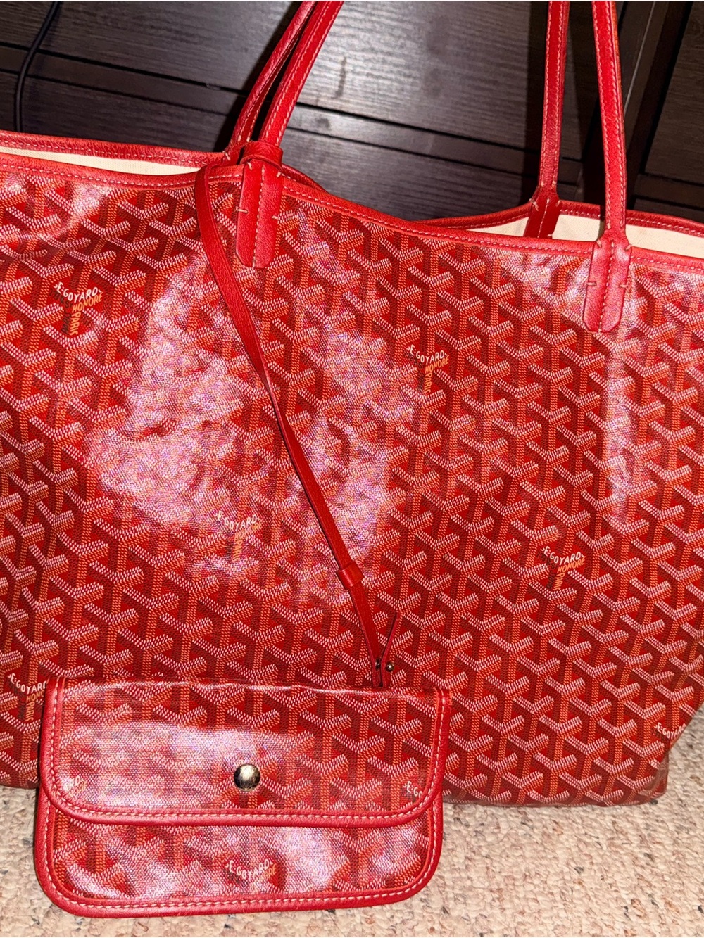 Goyard Red GM Tote - Picture 10 of 16